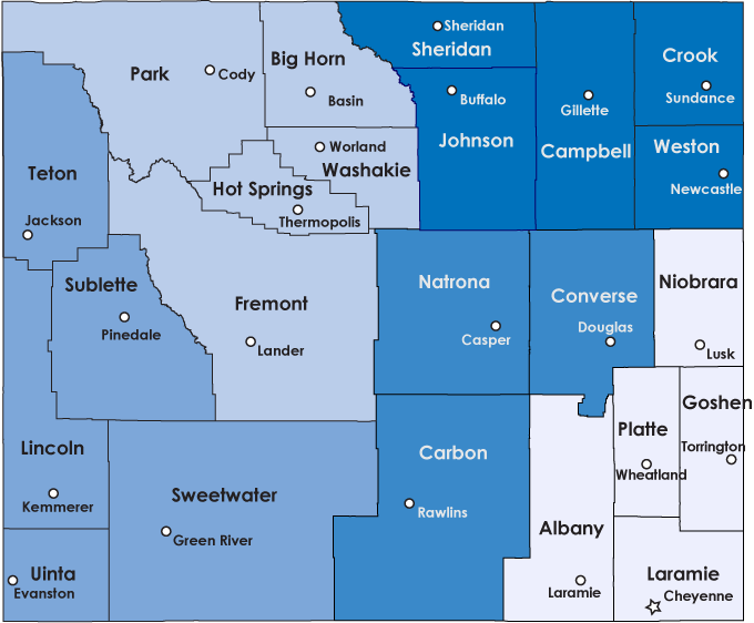 map of wyoming counties